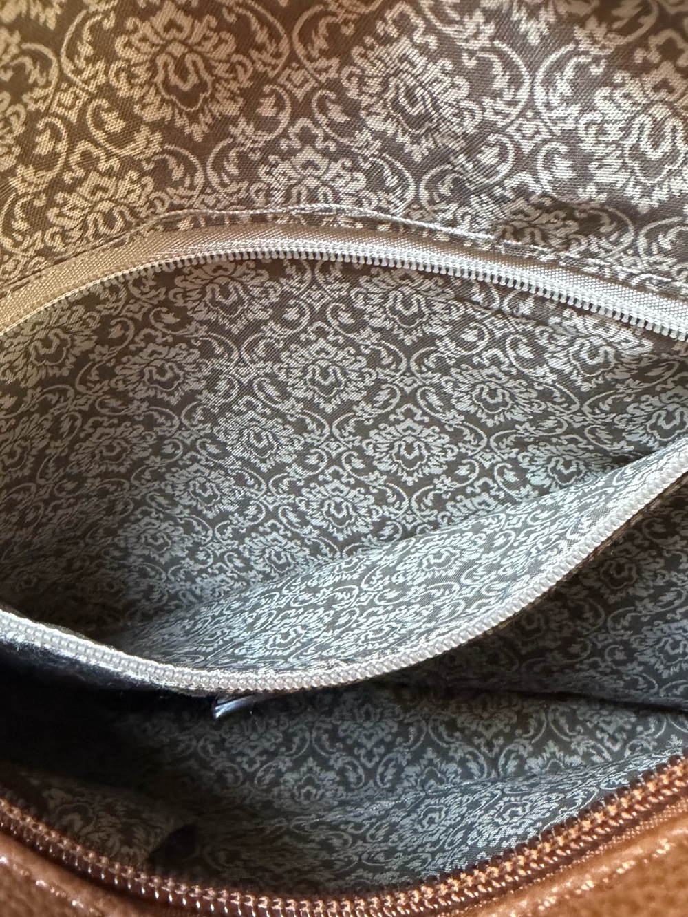 Joy Susan Vegan Brown Leather Crossbody Purse - Picture 7 of 14